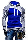 MSSLY Mens Pullover Sportswear Mixed Color Sportwear Casual Hoodies Outwear Jacket