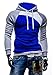 MSSLY Mens Pullover Sportswear Mixed Color Sportwear Casual Hoodies Outwear Jacket
