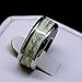 Glow in the Dark Blue Stainless Steel Wedding Band Ring Gold Inlay - Ginger Lyne Collection