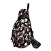 Epokris School Teen Student Black Backpack for Girl Floral Fashion Bags Book Bag Daypack Floral Backpack 163BL