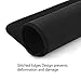 Mouse Pad, Jelly Comb Gaming Mouse Pad / Mat with Non-Slip Rubber Base, Stitched Edges - Black