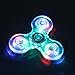 Leezo Crystal LED Hand Spinner Tri Fidget Tri-Spinner Glow in the Dark 3 Modes Light Up EDC Focus/Anxiety Toy for Kids/Adults