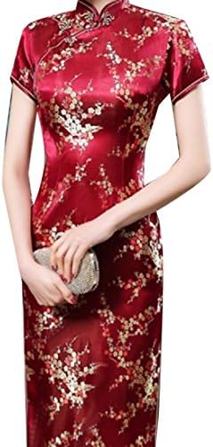 Maisicolis Women Skinny Split Classy Long Chinese Qipao Dress Robe