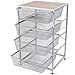 Giantex Mesh Storage Basket 4 Drawer Multifunction Utility Heavy Duty Storage Organizer, for Kitchen and Bathroom Organization