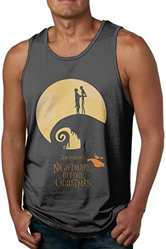 CYSKA Men's Casual The Nightmare Before Christmas Tops Black XL
