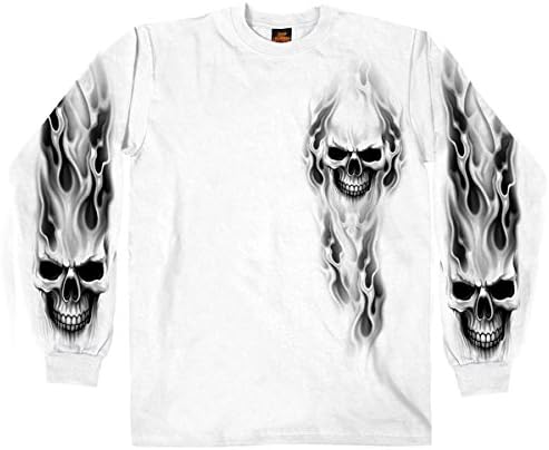 Hot LeathersMen's Ghost Skull Long Sleeve Shirt
