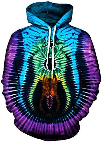 Gratefully Dyed Bass Rainbow Hoodie - Premium Sublimation Graphics Clothing - X-Large