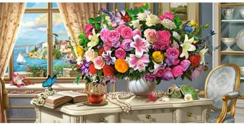 Puzzle Summer Flowers And Afternoon Tea Import 4,000 Pieces Difficult Toys Game For Adults, Kids, Girls Gift Idea Wooden Jigsaw 138 * 68cm