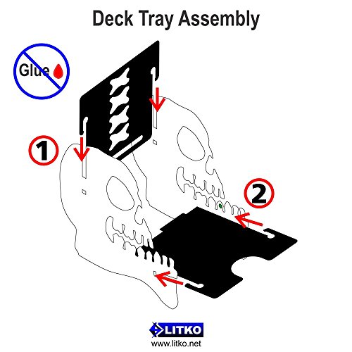 Skull Mini Deck Tray Kit, 60-100 Standard Card Size (1)