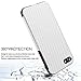 BASSTOP 4.7-Inch Super-Slim Anti-Slip Grip Carbon Fiber Hybrid Rubberized Full Body Protector Cover Premium Flexible Soft TPU Case for Apple iPhone 7 - White 4.7