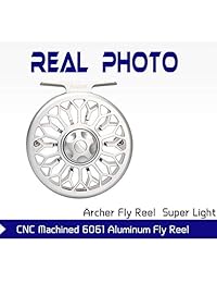 AnglerDream Archer   Bobina de repuesto para carrete de pesca con mosca con arbor grande CNC mecanizado de aleación de aluminio cuerpo suave 3 4 5 6 7 8WT (negro, dorado, plata)