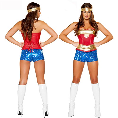 HPLY Costume Women Luxury Sexy Corset Cosplay Wonder Woman Costume