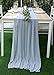 UNIQOOO 47 x 118 Inches Chiffon Table Runner | Blue Gray | Silky Chic Sheer Tablecloth Table Decor | Great for Wedding Banquet Dinner Bridal Shower Party Table Decoration