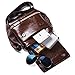 Small Leather Messenger Bag Men's Shoulder CrossBody Pusre Travel Bag Pack Organizer