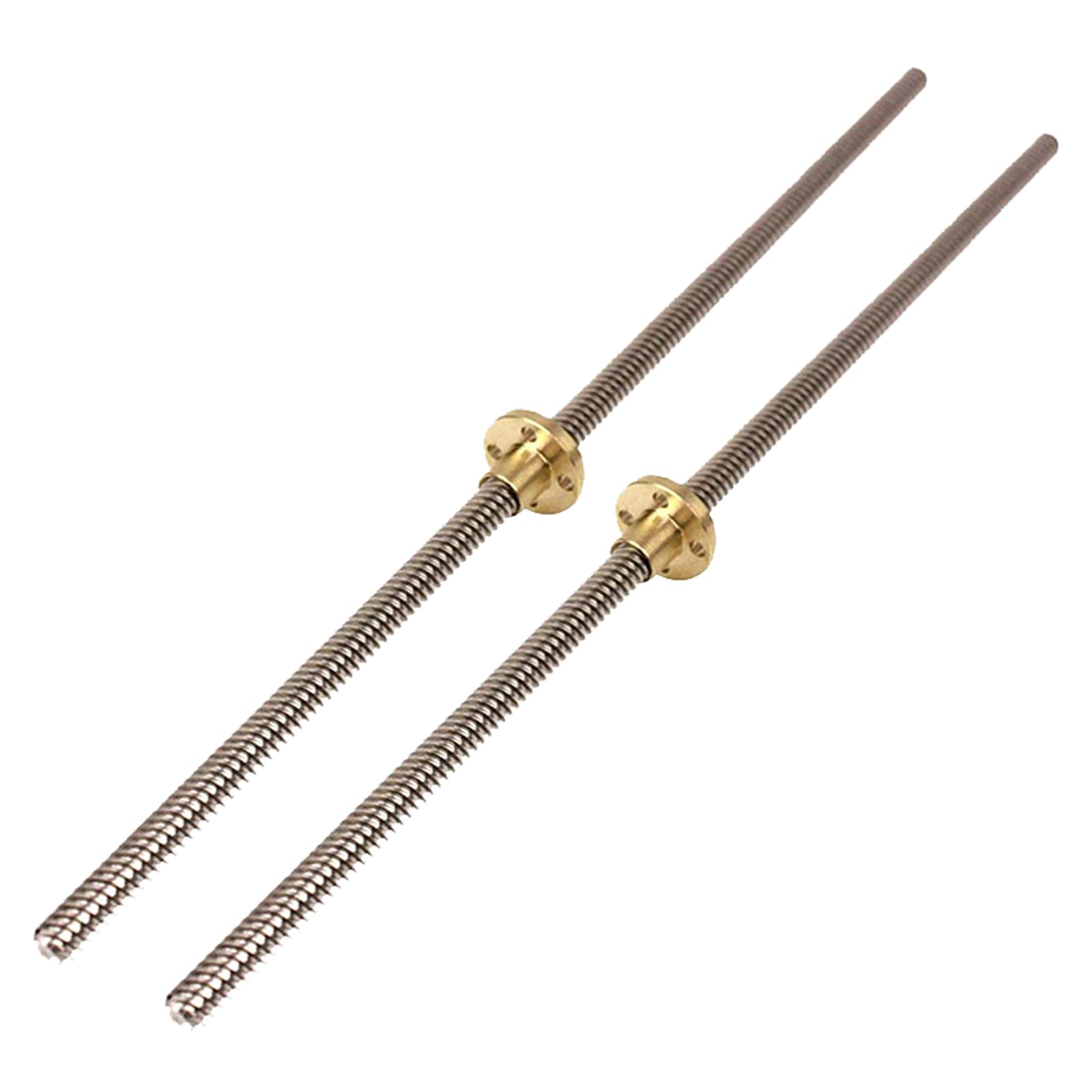 3D Printer T8 Lead Screw 400mm Long (2 Pack) 8mm Trapezoidal Lead Screw With T8 Nut