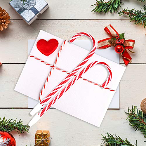 SAYAYA 48 Pieces Candy Cane Pen Christmas Pens with Black Ink for Christmas Holiday New Years Home Decor Party Gift (Red) - Thumbnail 6