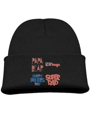 Autumn Winter Warm Cap Hat For Adult Baby Children Papa Bear Happy Father's Day Toddler Girls Boys Winter Hats...