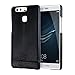 Pierre Cardin Slim Fit Leather Snap On Hard Back Cover for Huawei P9 - Black