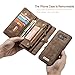 Samsung Galaxy S8 Plus Leather Wallet Phone Case Magnetic Detachable Case with Card Slots Cash Compartment Brown