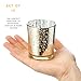 Premium Votive Candle Holders made of Mercury Glass with Speckled Gold - Adds warm elegant glow to every Home or Wedding Decor, Set of 15