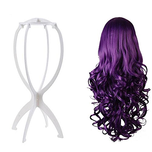 image for Fadyshow Cosplay Tool Portable Wig Stand Hairpieces Holder Wig Dryer H