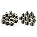 LQ Industrial 12 Sets 6x8x8mm Black Chicago Screws Round Phillips Head Button Stud Screws Nail Rivet for DIY Leather Craft