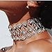 XY Fancy Women Fashion Punk Wide Collar Necklace Jewelry Drop Alloy Rhinestone Choker