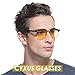 Cyxus Blue Light Glasses Men Retro Semi Rimless Clear Blue Light Glasses for Computer Eye Strain Gaming Glasses Anti Harmful Blue Light 8056Y01
