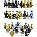 Army Block Set Building Military Toys Little People bricks SWAT Kids Toy City Police Minifigures Team Soldiers Figures Bulk Assembling with Accessories Weapons Canoeing Party Favors