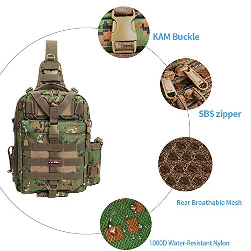 YVLEEN Fishing Tackle Backpack Storage Bag，WaterResistant Fishing