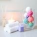 Bath Bombs Gift Set, Mother’s Day Gifts 18 Family Spa Vegan Lush Fizzies with Natural Essential Oils,3 Flower Pental Bags,Moisturize Dry Skin,Add to Bubble Bath,Basket,Bath Beads,Bath Pearls & Flakes
