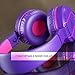 ARTIX CL650 Wired Headphones with Microphone for Kids & Adults - On-Ear Head Phones with Mic - Foldable Headphone with Wire 3.5mm (Purple)