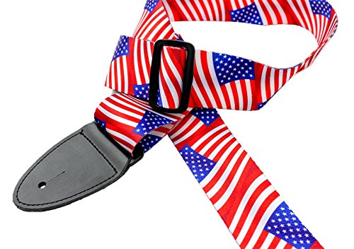 Walker & Williams TS-171 Stars & Stripes American Flag Guitar Strap