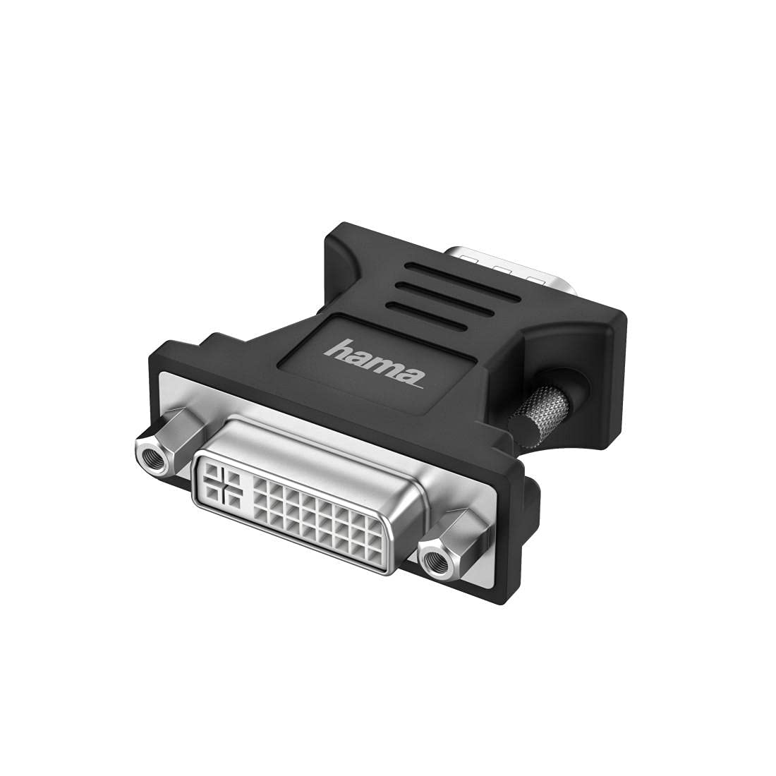 Hama VGA to DVI Adapter Full HD 1080p (VGA Male, DVI Female 24+5, Adapter for Connecting PC, Laptop, Computer with VGA to Monitor, TV or Projector with DVI or vice versa, Converter)