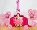 1st Birthday Girl Balloons Pink Decoration Set