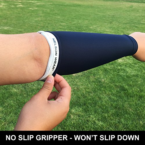 iM Sports Attacker Volleyball Forearm Compression Sleeves + Unisex + Made in USA Black