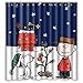 HomeMo Custom Peanuts Christmas Snoopy Waterproof Bathroom Shower Curtain Polyester Fabric Shower Curtain Size 66 X 72