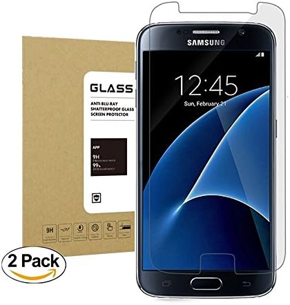 Galaxy S7 Tempered Glass Screen Protector [2 Pack] Halier [9H Hardness] [Anti-scratches] [Crystal Clear] [Anti-Fingerprint] [Bubble Free] Premium Screen Protector for Samsung Galaxy S7