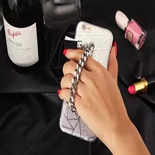 CYSPSZ Fashion New Tassel Bracelet Necklace Stainless Steel Chain iphone7plus Hard Shell Mobile Phone Protection (Transparent white 01)