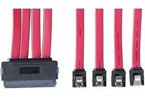 Tripp Lite Internal SAS Cable, 4-in-1 32Pin (SFF-8484) to 4 x 7pin Cable, 20-in. (0.5M)(S502-20N)