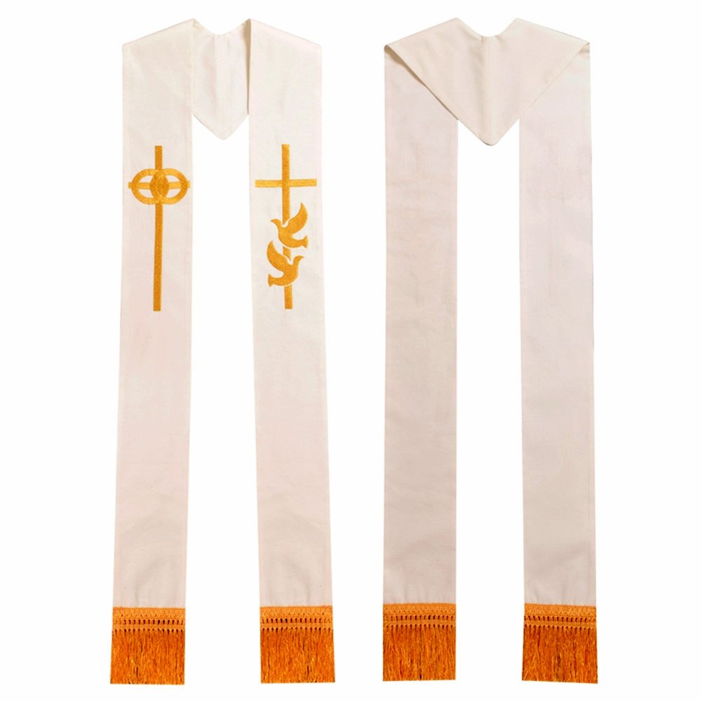 BLESSUME Church Pastor Clergy Stole with Tassels