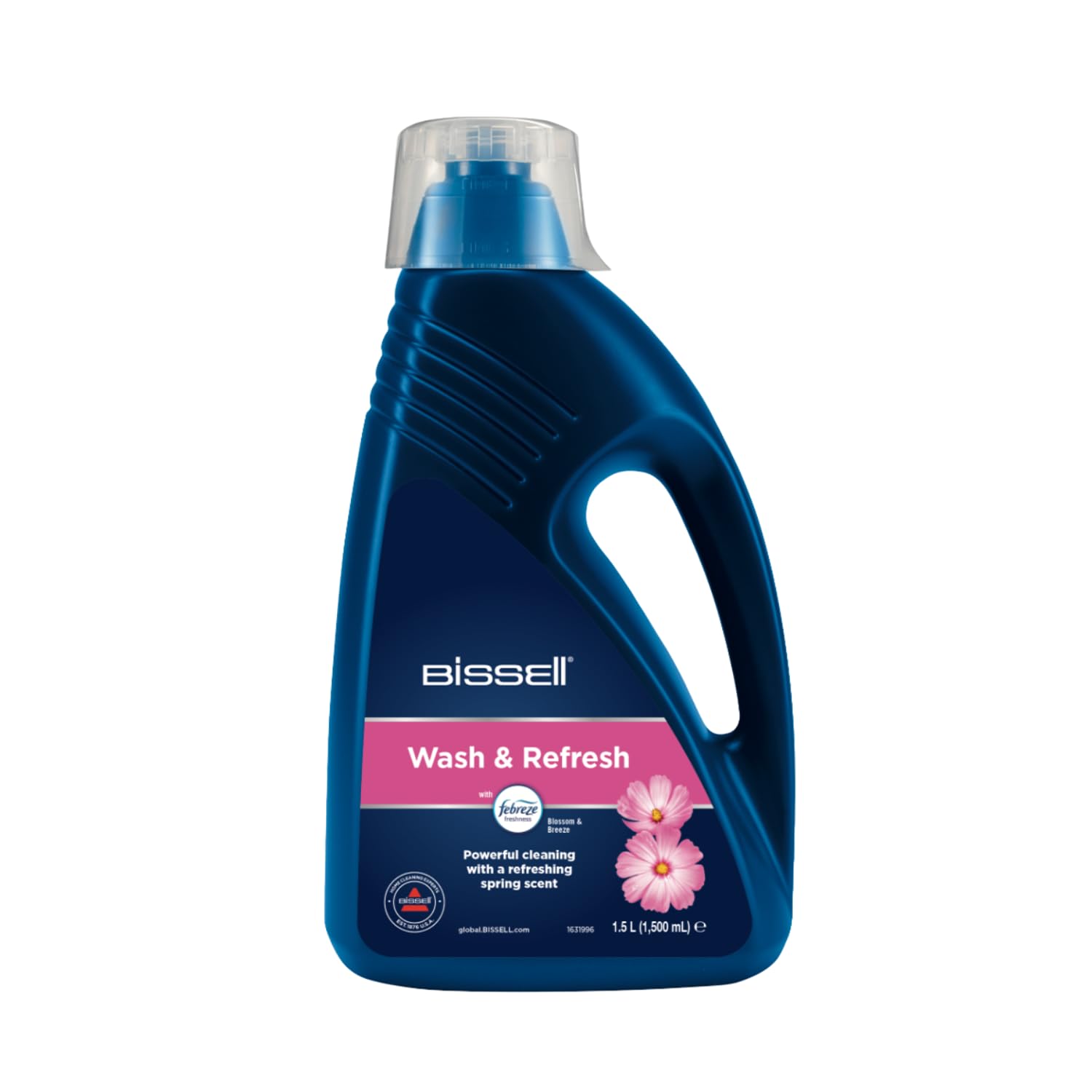 BISSELL Wash & Refresh with Febreze Blossom & Breeze, For BISSELL Upright Carpet Cleaners, 1.5L, Carpet Cleaning Solution with Febreze, 1078N
