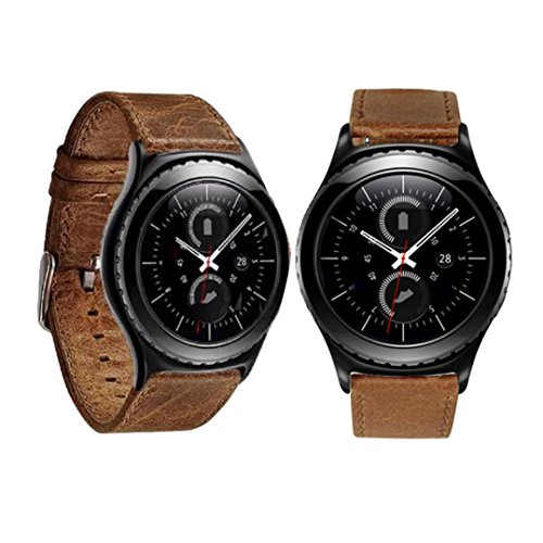 For Samsung Galaxy Gear S2 Classic, Sunfei Luxury Genuine Leather Watch band Wrist Strap (Brown)