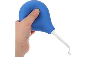 MUCKLILY Large Blue 220ml Silicone Pipette Suction Bulb, Laboratory Rubber Squeeze Bulb for Precise Liquid Transfer and Resea