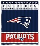 Sonaby Custom New England Patriots Waterproof Fabric Shower Curtain for Bathroom Decoration (60x72 Inches)
