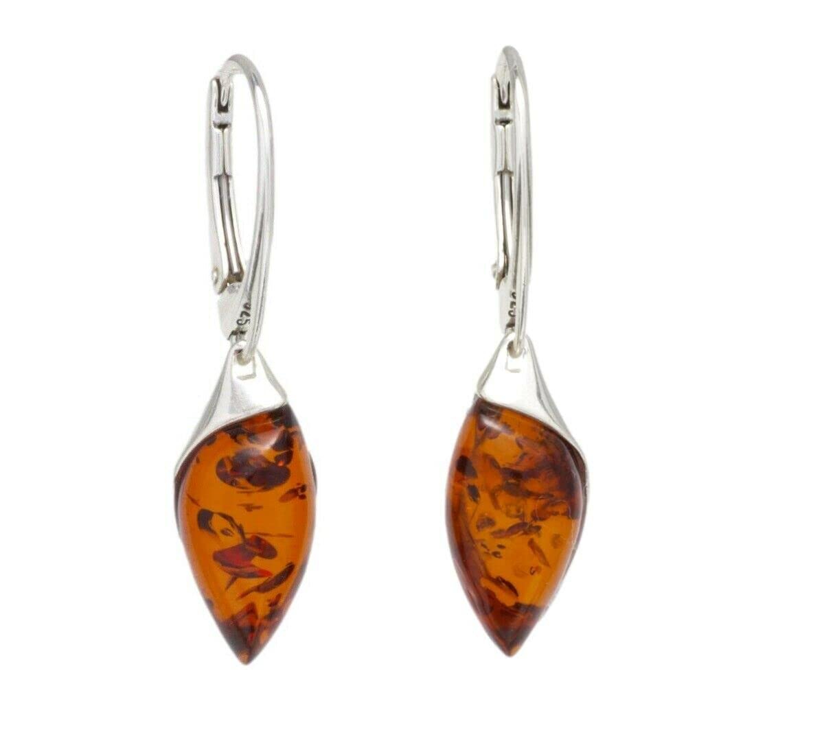BALTIC AMBER STERLING SILVER 925 Earrings Droop Dangle NATURAL Gemstone Amber Jewellery For Woman Lever Back Earrings Sterling Silver