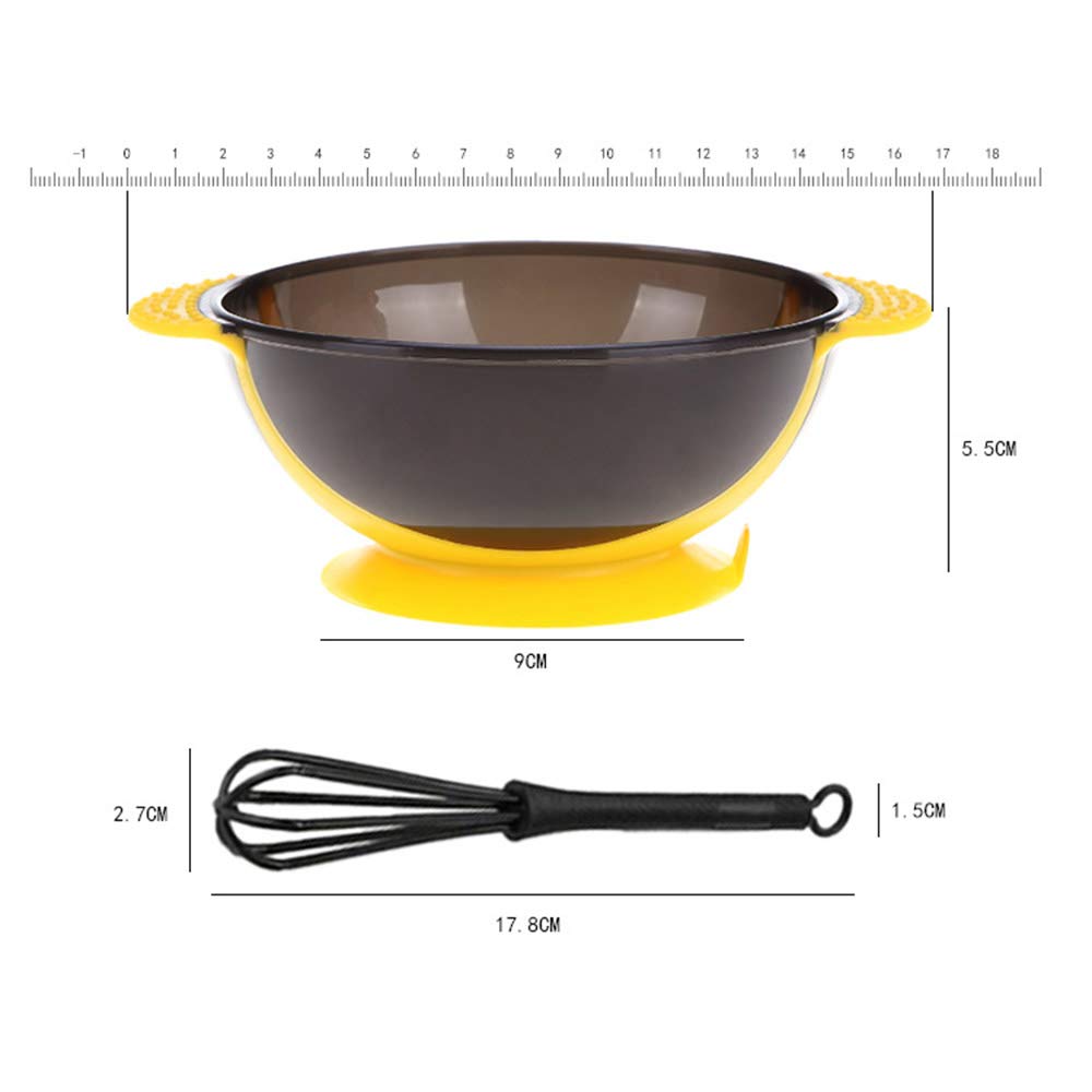 Hair Dye Colouring Bowl, Anself 1pcs Dyeing Bowl with Suction Cup with Sucker Stirring Rod Plastic Dye Cream Dyestuff Mixing Bowl Barber Salon Tint Hairdressing Color Styling Tool : Beauty