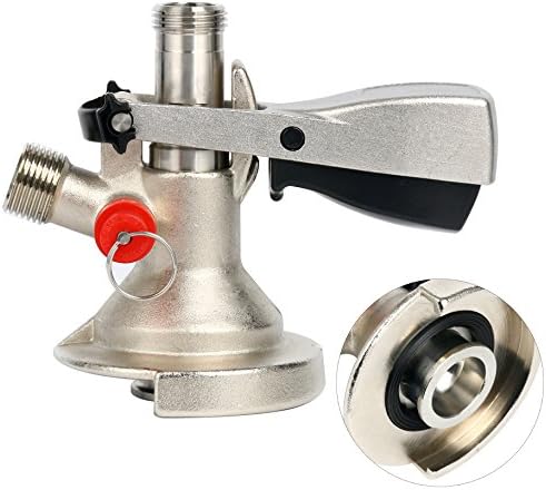 YaeBrew A Slider System Keg Coupler, Keg Beer Coupler Tap Kegerator System - Ergonomic Lever Handle