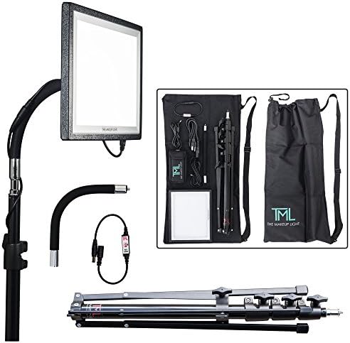 The Makeup Light Key Light Starter Package, Onyx/Black with Stand, Adjustable Gooseneck &amp; Shoulder Bag