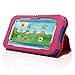 ACdream Sprout Channel Cubby 7 Case, Premium PU Standing Leather Cover Case for Sprout Channel Cubby 7 inch HD 16GB KidFriendly Tablet, Hot Pink